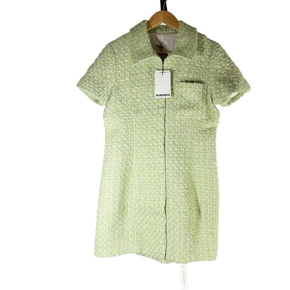 Rumored Notting Hill Tennis Tweed Mini Dress Size US 8 - Picture 1 of 12